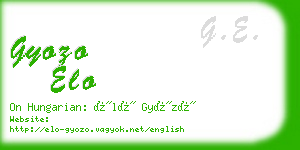 gyozo elo business card